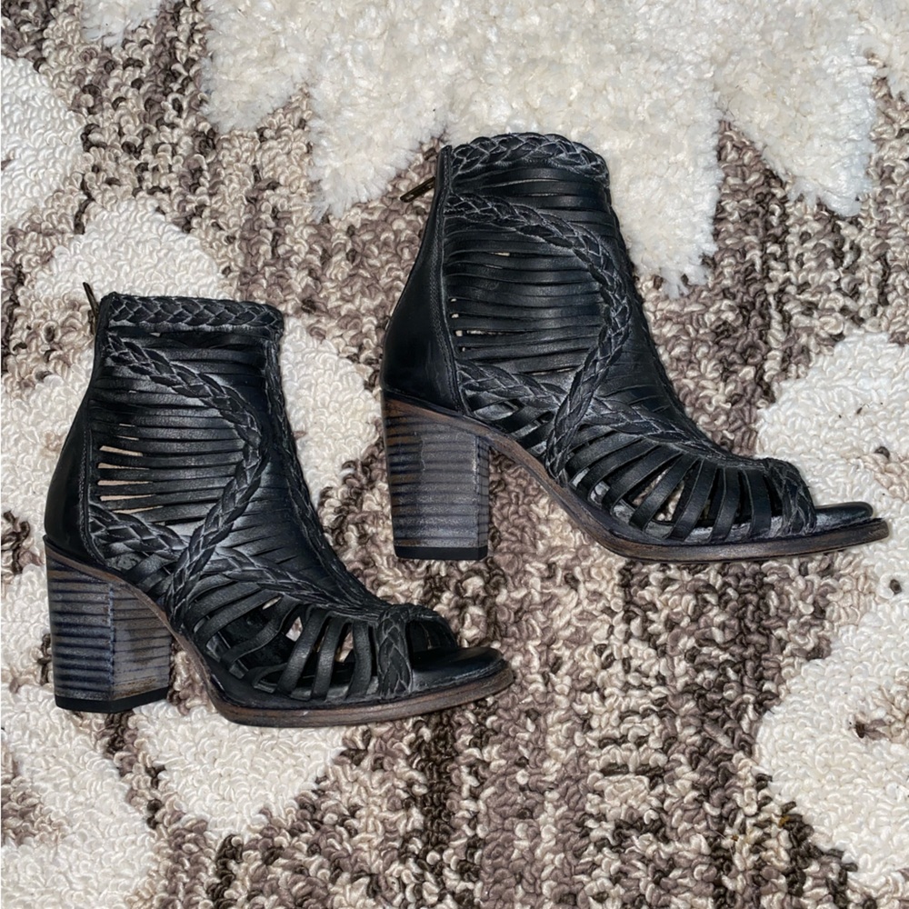 Freebird open toe block heel